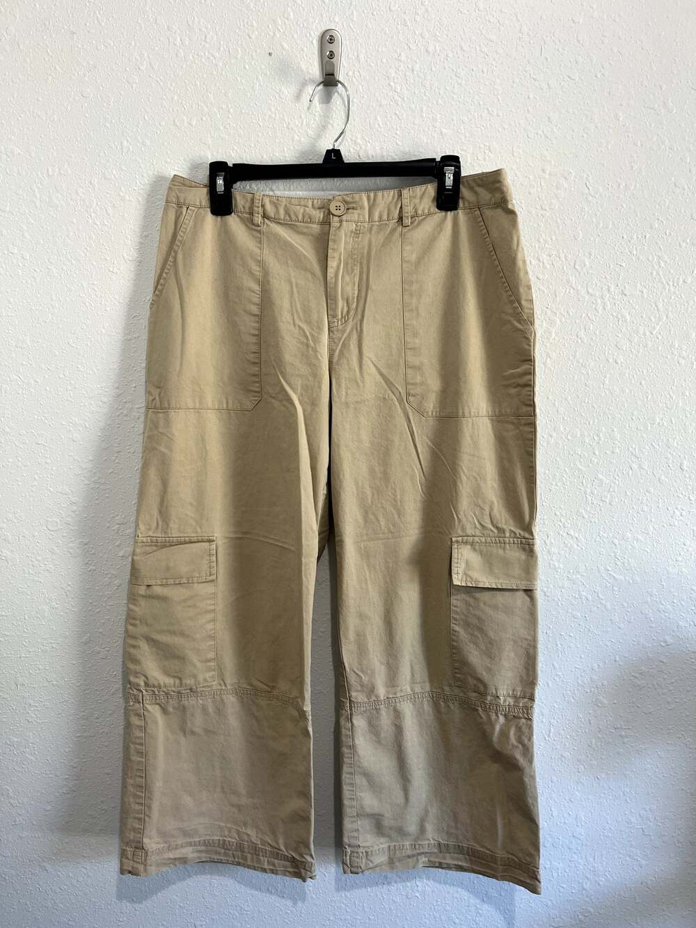 Princess Polly Khaki Wide-Leg Cargo Pants